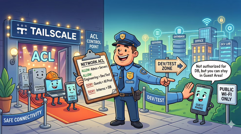 Segmentare la rete Tailscale con ACL e tag: come ho isolato il mio server VPS dai dispositivi di casa